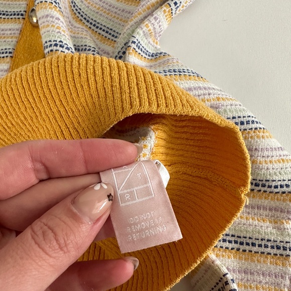 Milly Striped Tweed Cardigan size M Preowned - Picture 8 of 16